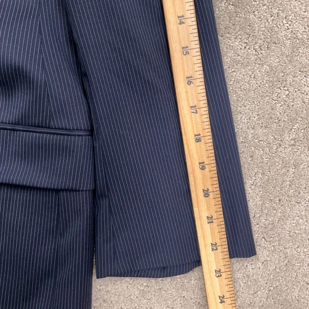 Ralph Lauren Blazer Men 38S Navy Pinstripe Corporate Wool 2-Button Suit Jacket